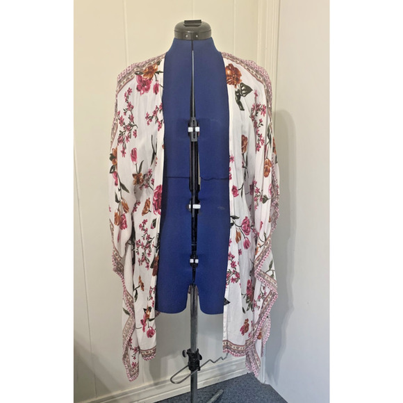 Japna Tops - Japna With Love Kimono One Size Duster Cover Up Boho Gypsy Festival Beach